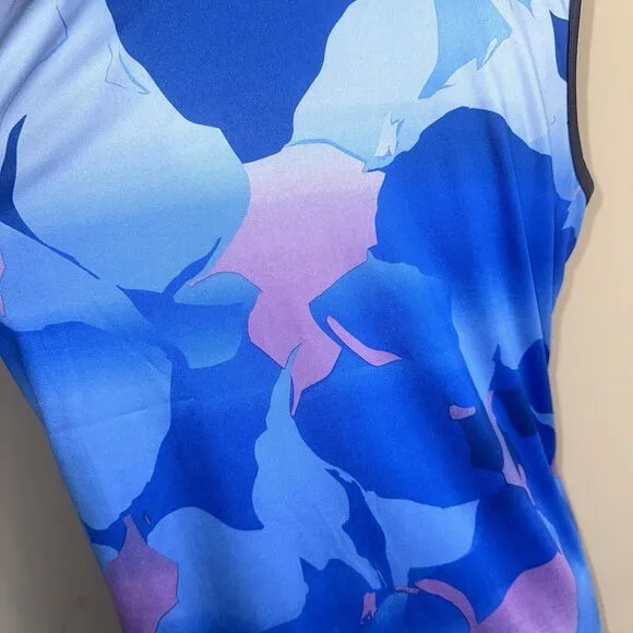 NWT Callaway Ladies Opti-dry Blue Sea Star Golf Dress Sun Protection Size Large