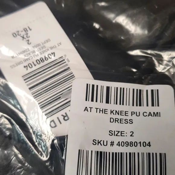 ❤️NWT TORRID DRESS - FAUX VEGAN LEATHER PLEATHER  CAMI POCKETS DRESS - PLUS SIZE