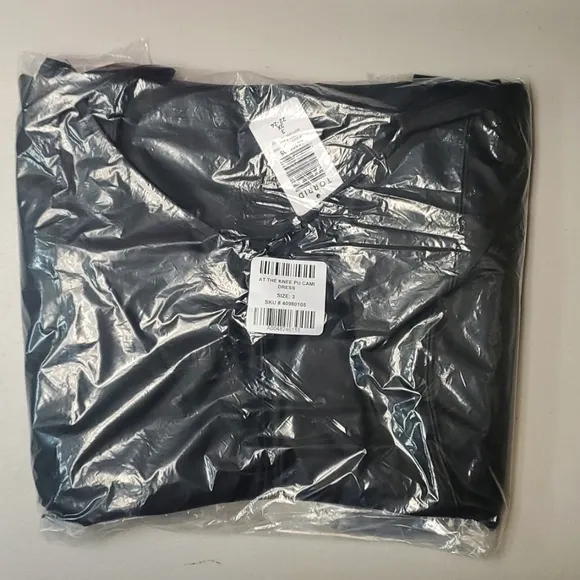 ❤️NWT TORRID DRESS - FAUX VEGAN LEATHER PLEATHER  CAMI POCKETS DRESS - PLUS SIZE