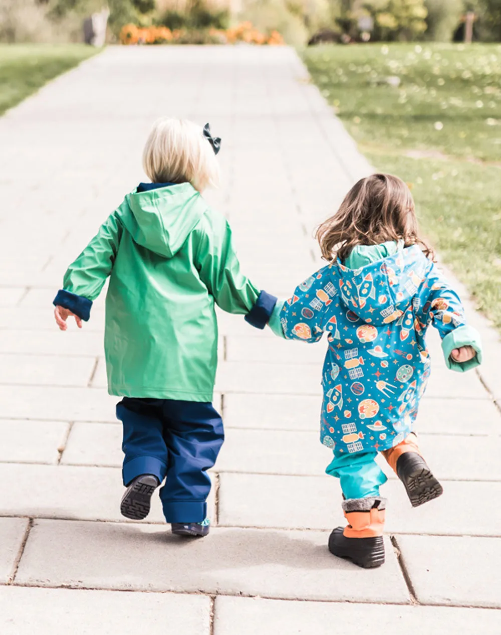 Oakiwear Kids Waterproof Rain Pants Boys Girls, Navy