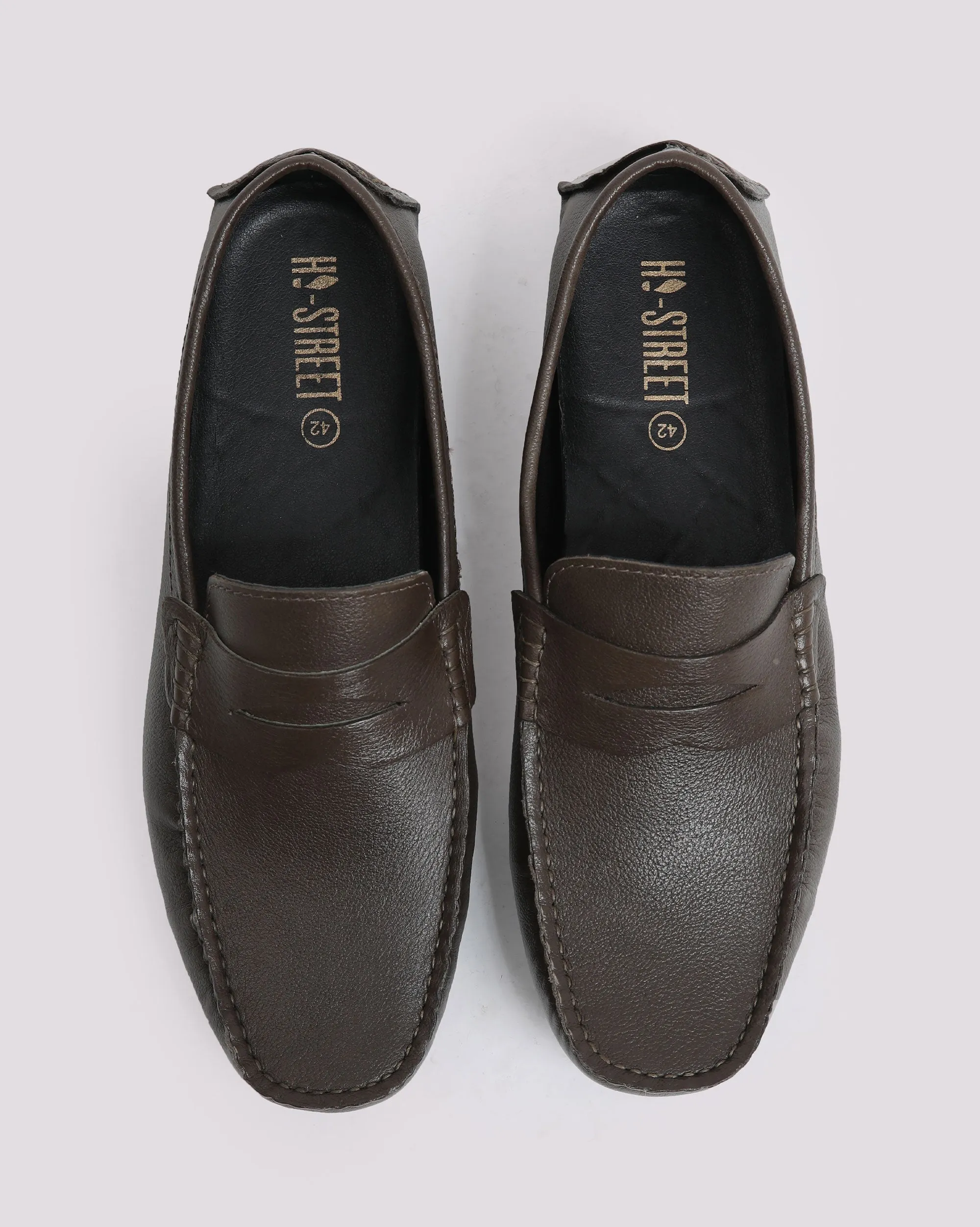 OLIVE MILT LEATHER MOCASSIN