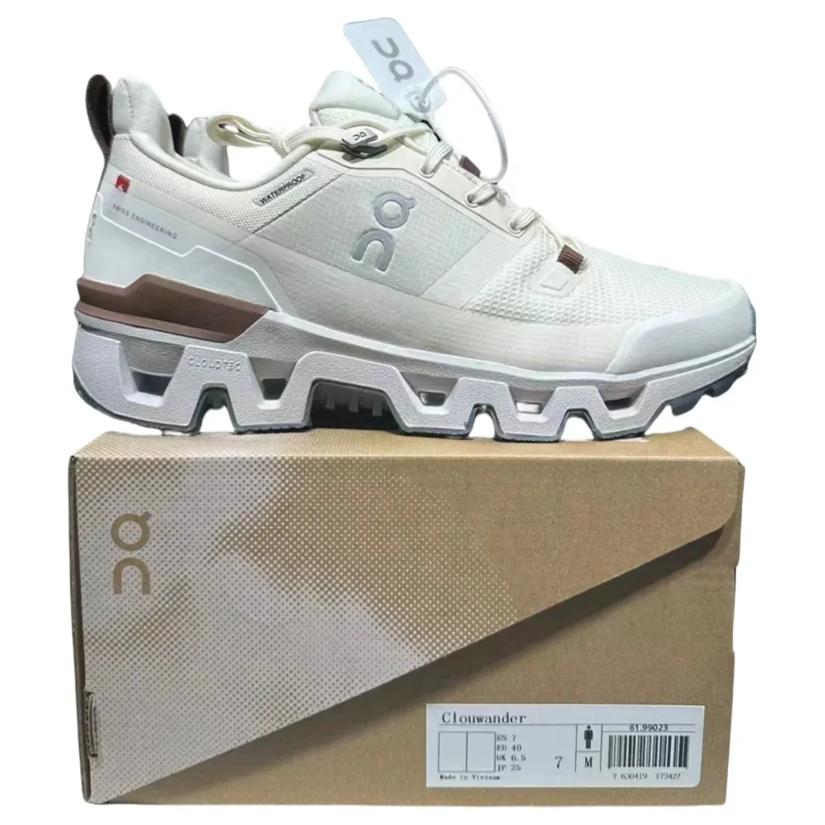 On Cloudwander Waterproof Women's White/Sand