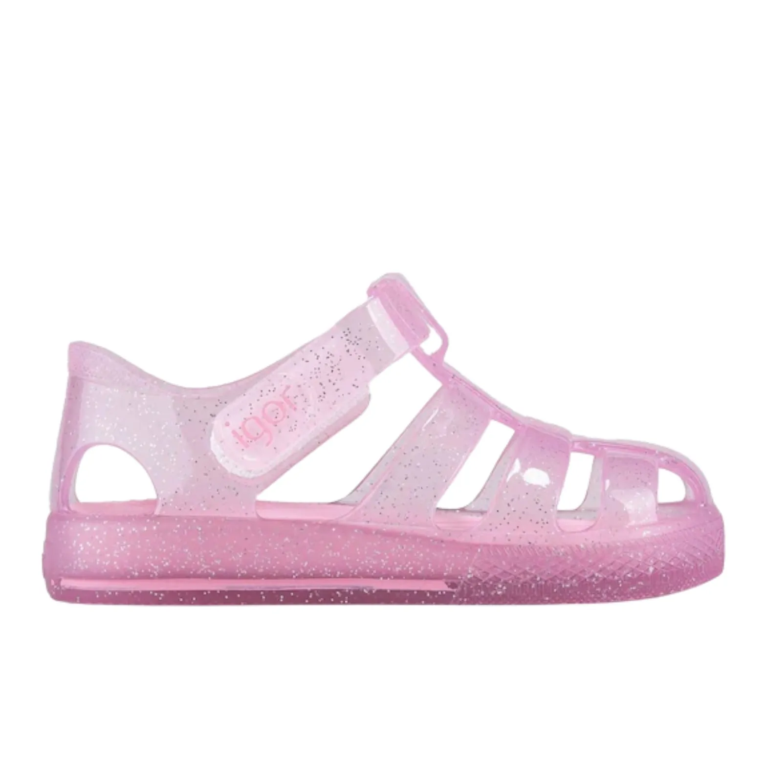 Pink Glitter transparent water shoes