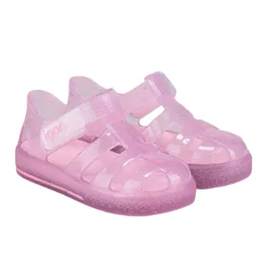 Pink Glitter transparent water shoes
