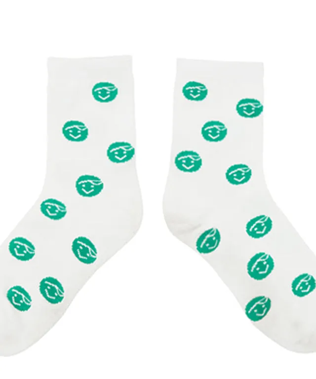 PIV'VEE Gallery Socks - Cloud White-Green