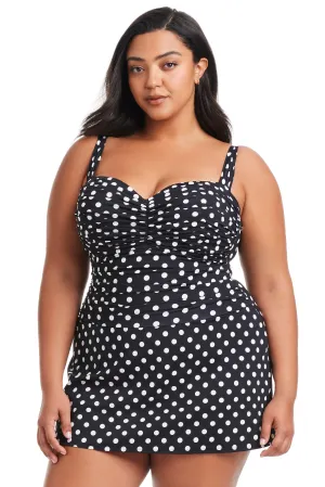 Plus Size Double Trouble Swim Dress One Piece Swimsuit