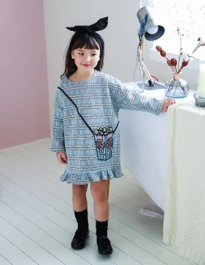 Popcorn Pocket Dress Baby Blue