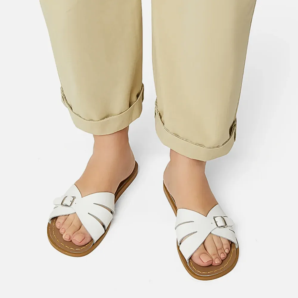 [Pre-order]  Salt Water Classic Slides, White