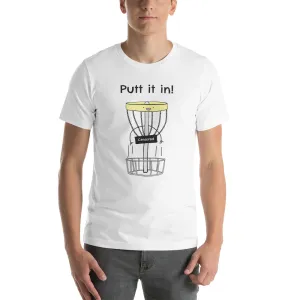 Putt it in disc golf tee