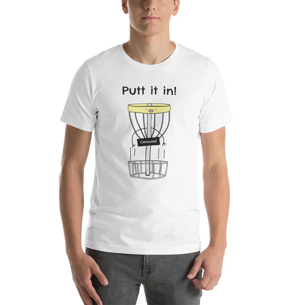 Putt it in disc golf tee