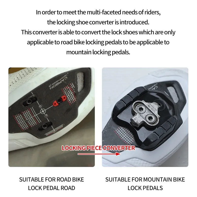 Road Mountain Bike Locking Blade Adapter Fit for Bike Locking Pedals on Cycling Shoes Locking Pedals