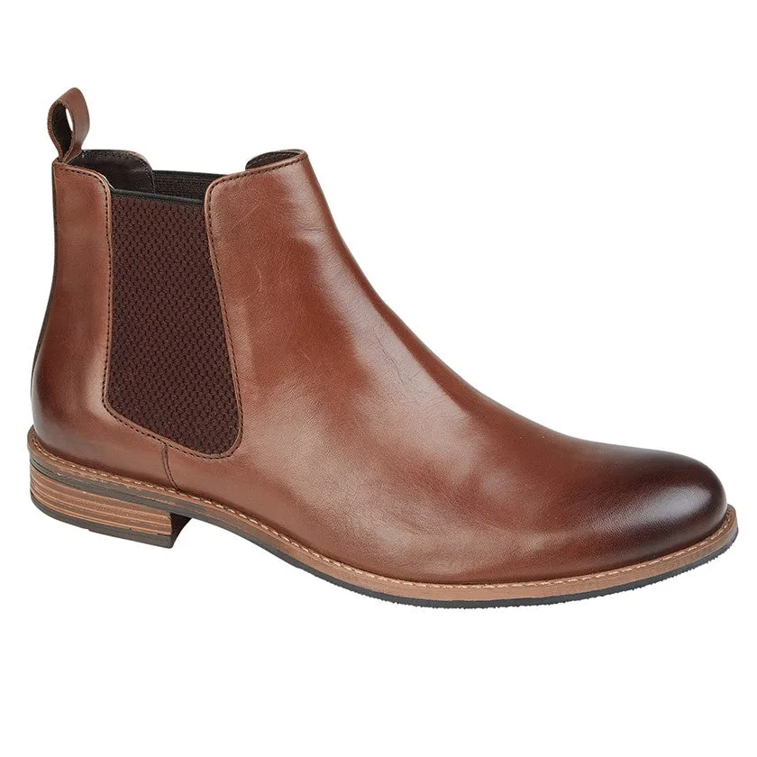 Roamers Brown Leather Chelsea Dealer Boots - M 163 DB
