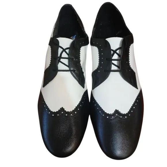 Sipadance Black and White Wingtip Oxford Dance Shoes