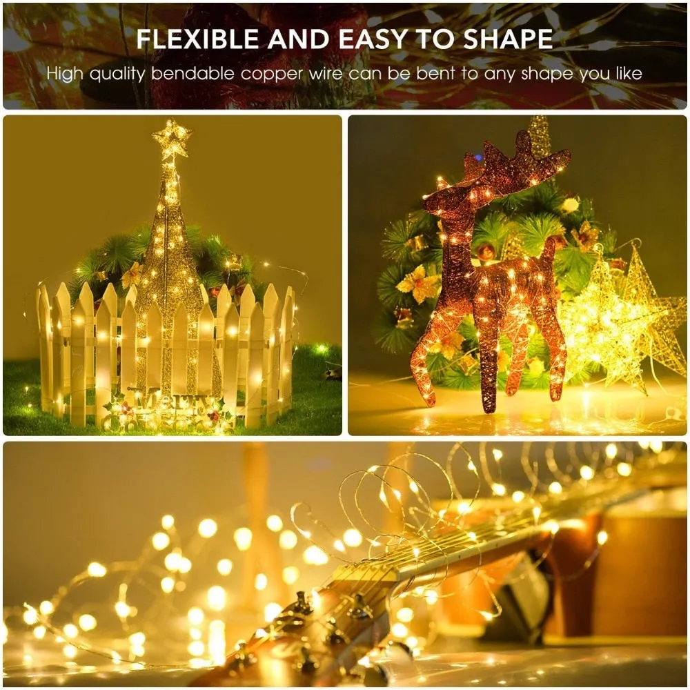 Solar String Fairy Lights 12m 100LED / 5M 50 LED Waterproof Outdoor Garland Solar Power Lamp