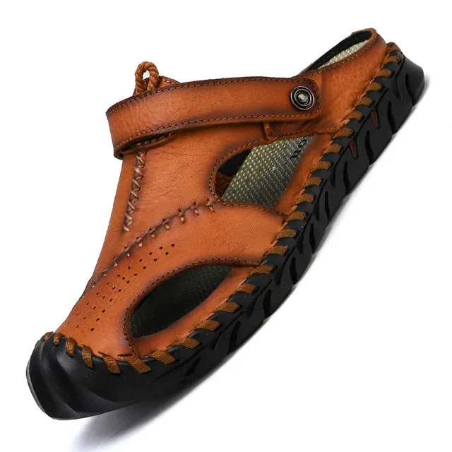Sommer Herren Ledersandalen