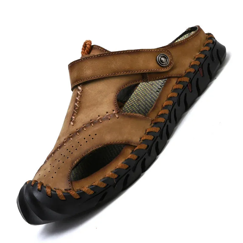 Sommer Herren Ledersandalen