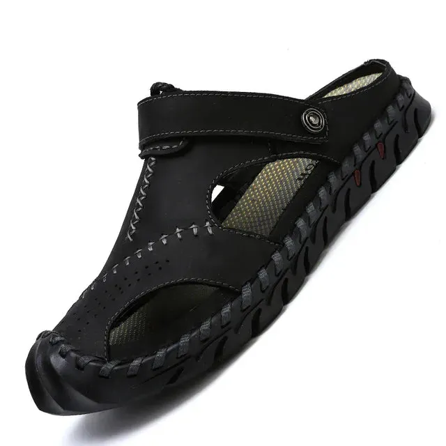 Sommer Herren Ledersandalen
