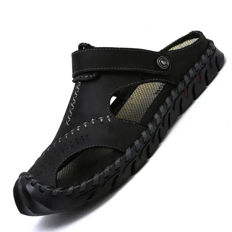 Sommer Herren Ledersandalen