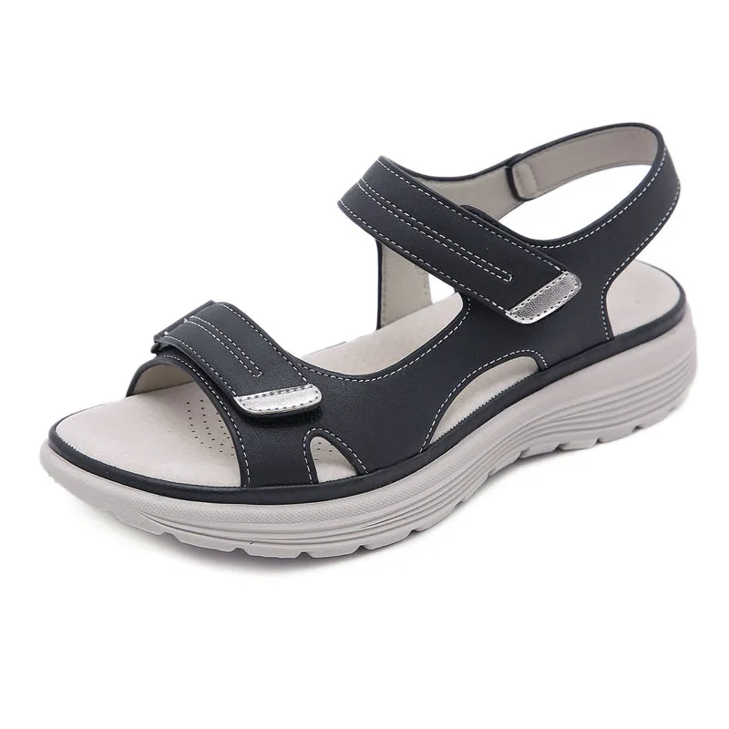 Sport Style Lightweight Wedge Heel Velcro Sandals for Women
