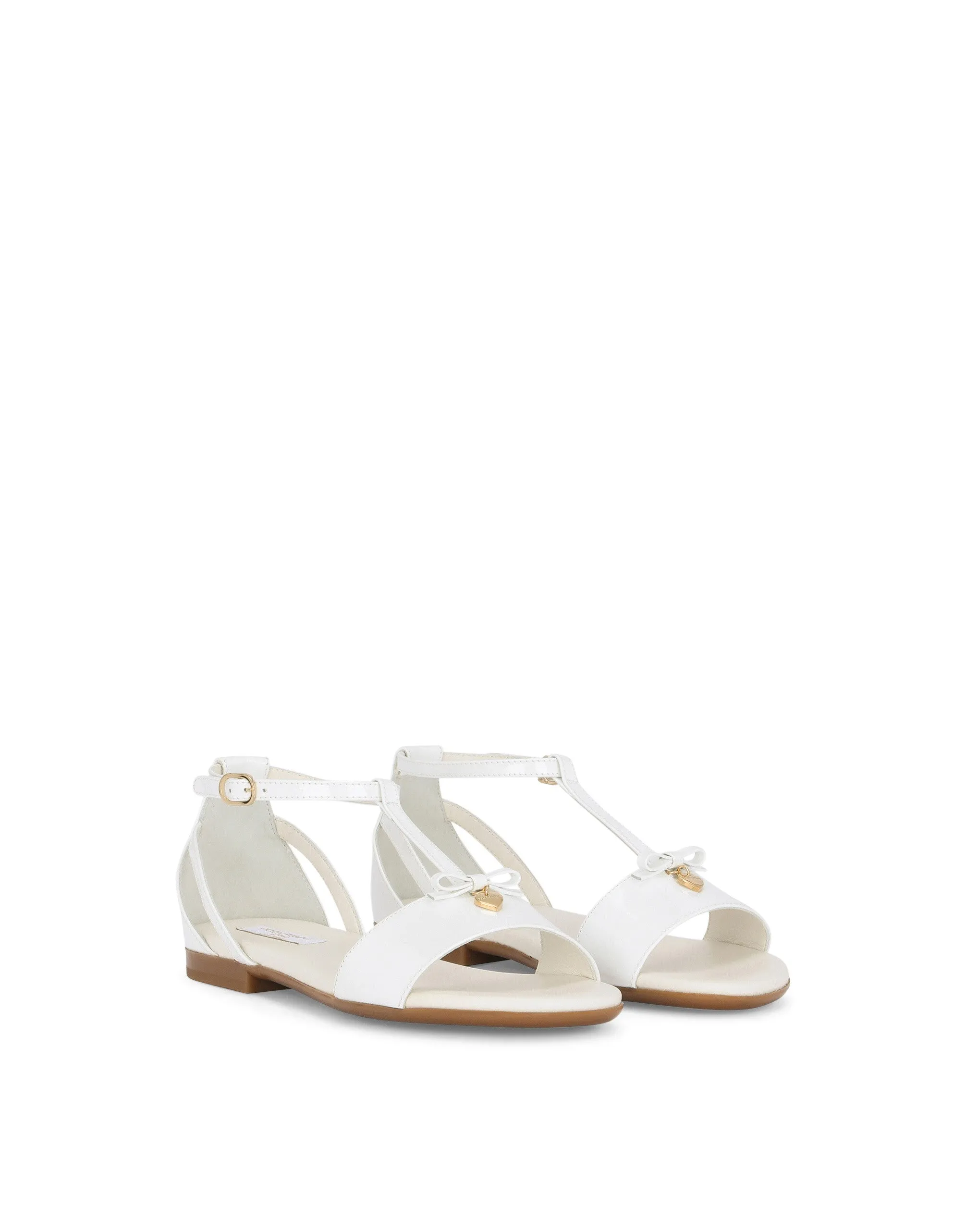 T-strap patent leather sandal