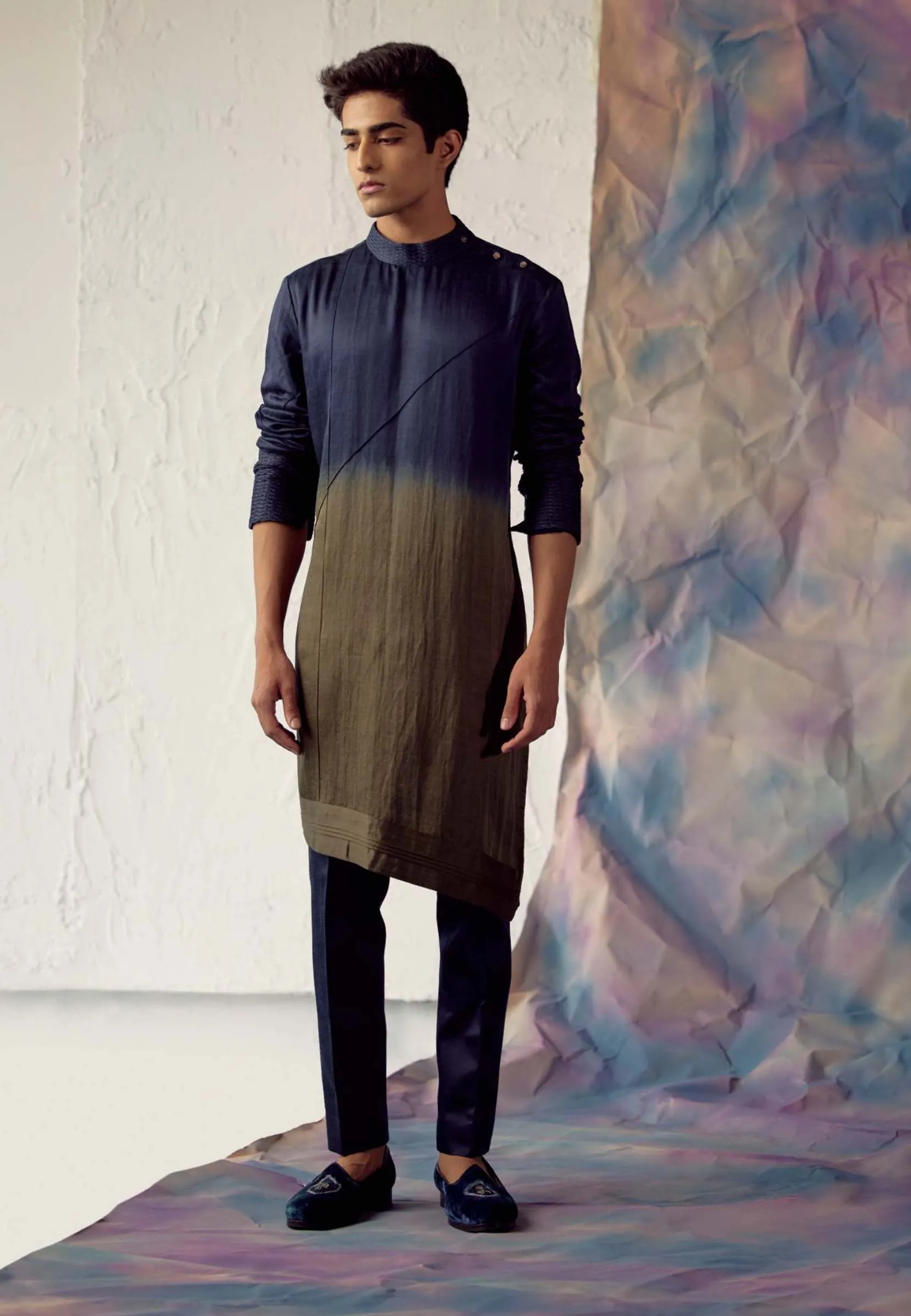 Teal Blue Shrug Kurta Set