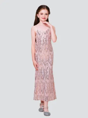 Teen Spaghetti Sequin Sheath Party Dress CXH1589