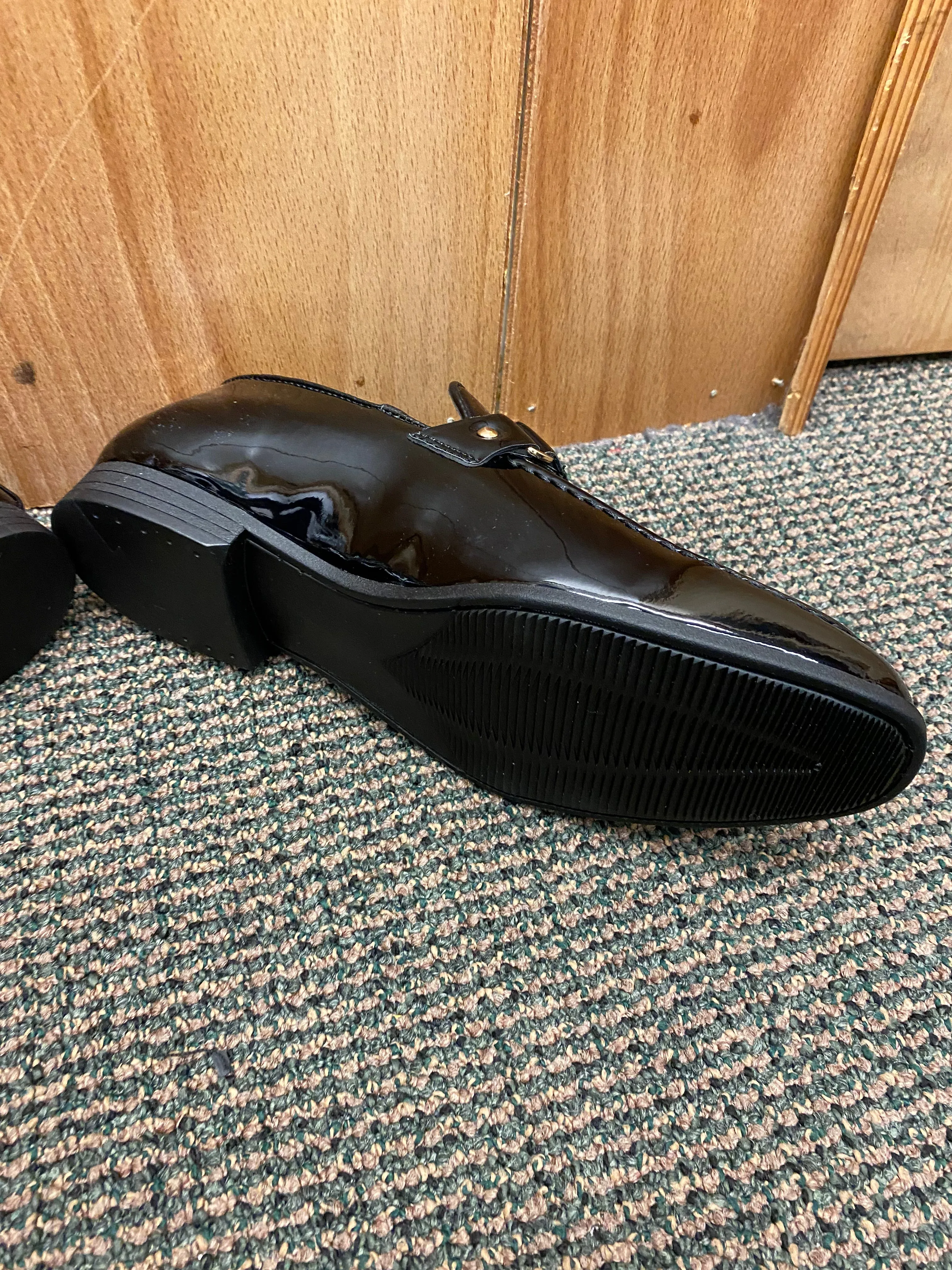 Terroni Italian Design Black Patent Leather Men’s Slip-on Formal Dress/Tuxedo Shoes
