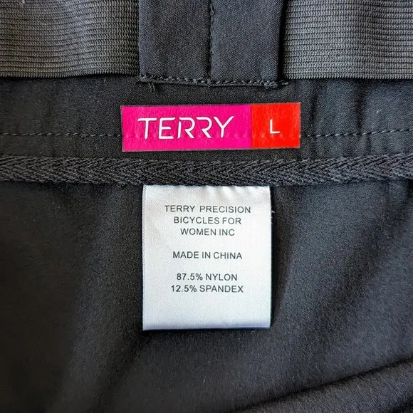 Terry Black Cycling Skirt and Padded Bike Shorts Set large