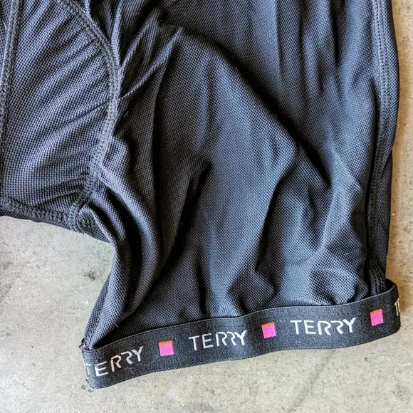 Terry Black Cycling Skirt and Padded Bike Shorts Set large