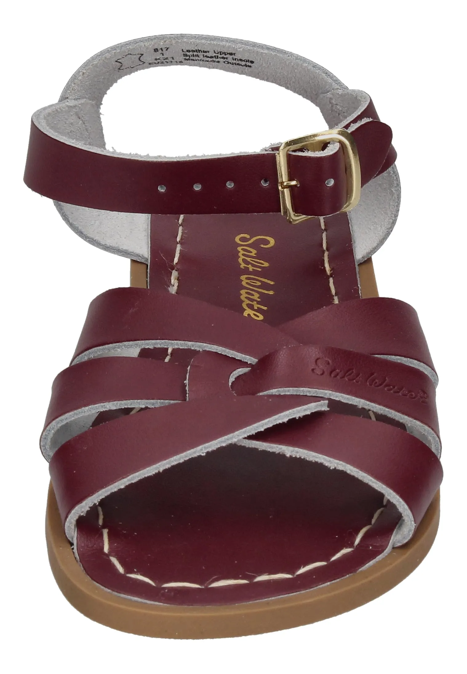 The Salt Water Original Sandal, Claret, Size 2 Little Kid