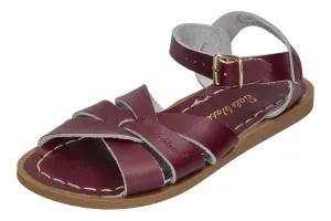 The Salt Water Original Sandal, Claret, Size 2 Little Kid