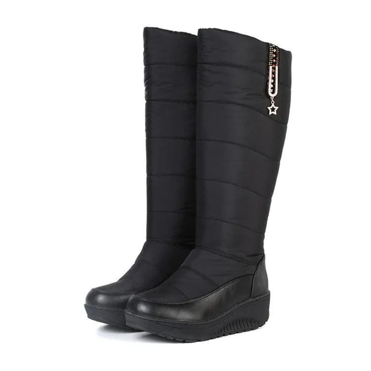 Thick Fur Snow Wedge Boots