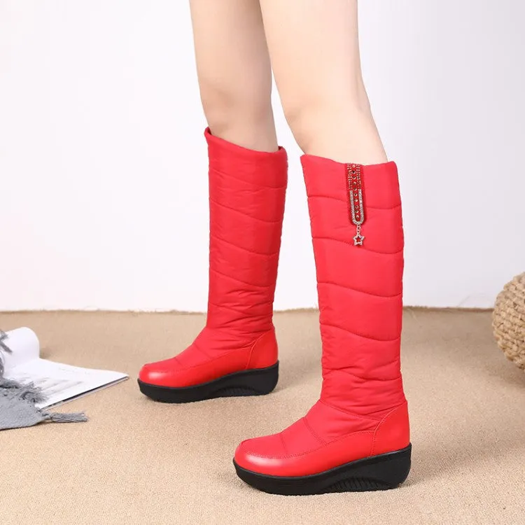 Thick Fur Snow Wedge Boots