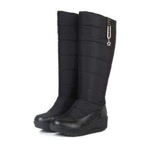 Thick Fur Snow Wedge Boots