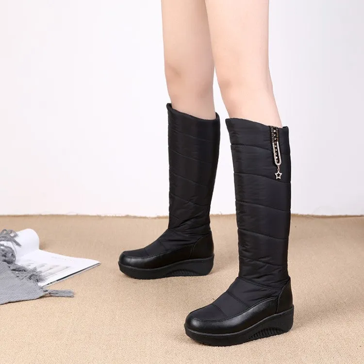 Thick Fur Snow Wedge Boots