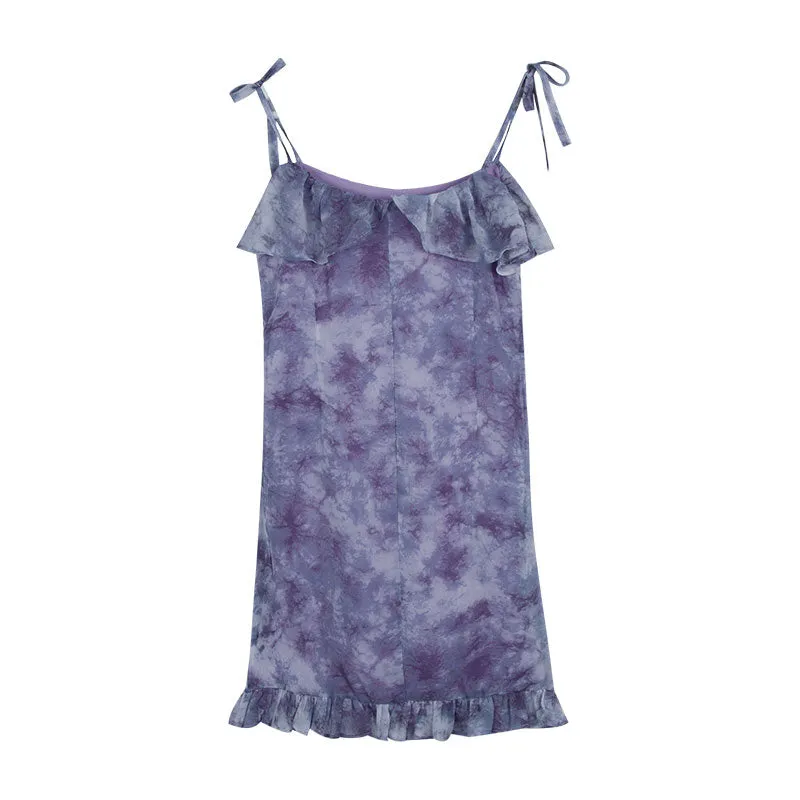 Tie Dye Ruffle Dress SD00187