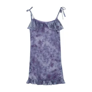 Tie Dye Ruffle Dress SD00187