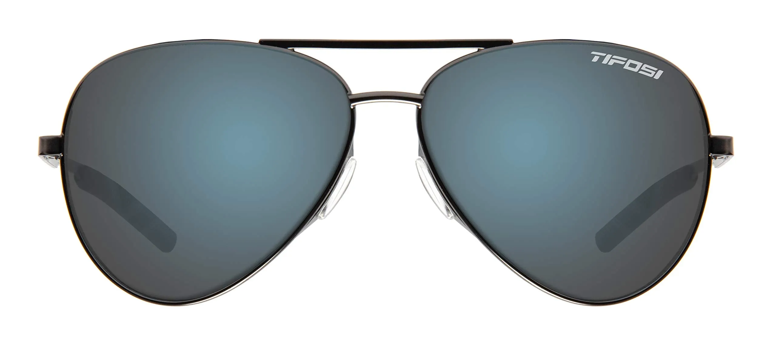 Tifosi Optics Shwae Aviator Sunglasses (Graphite, Smoke Bright Blue)