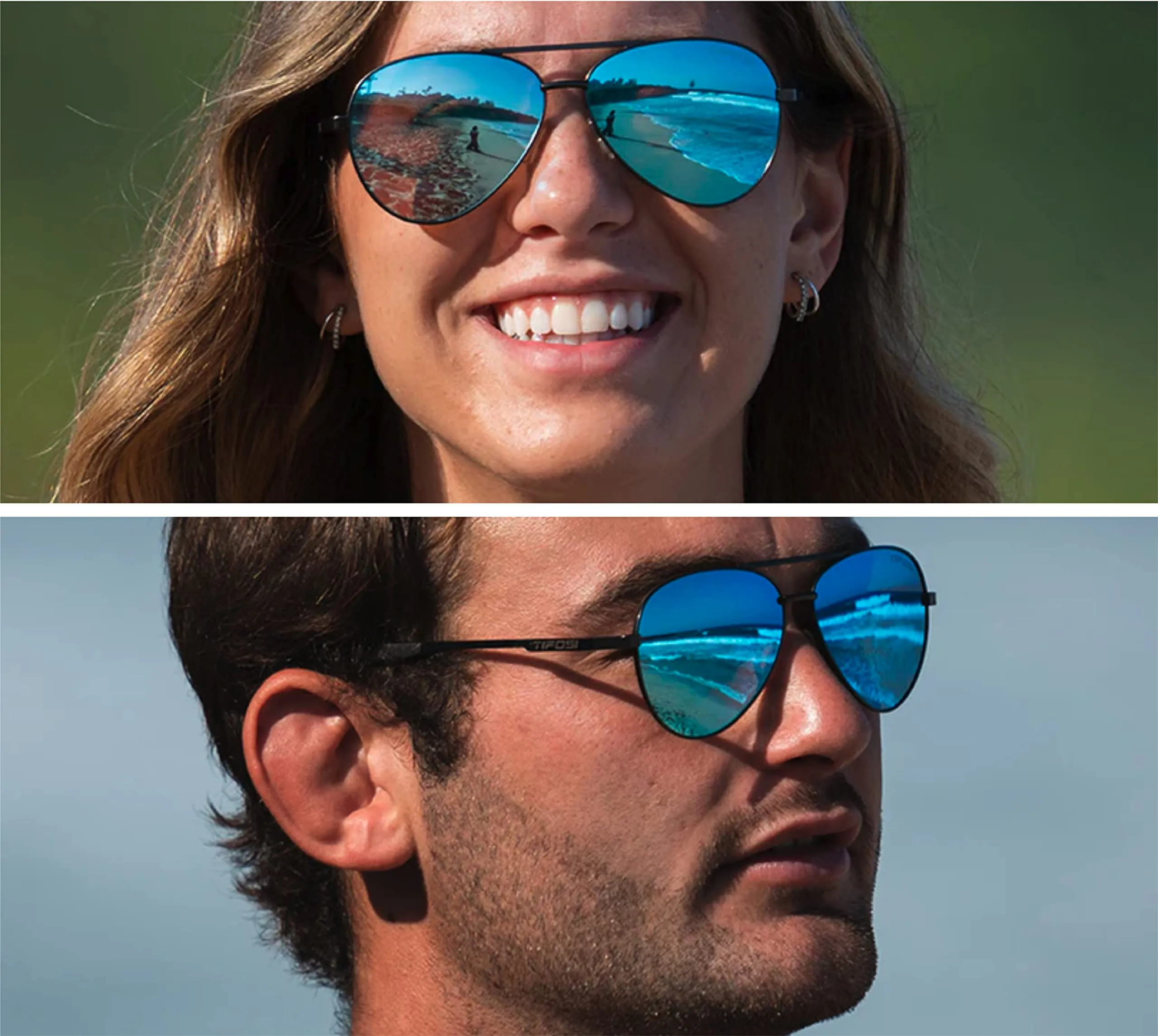 Tifosi Optics Shwae Aviator Sunglasses (Graphite, Smoke Bright Blue)