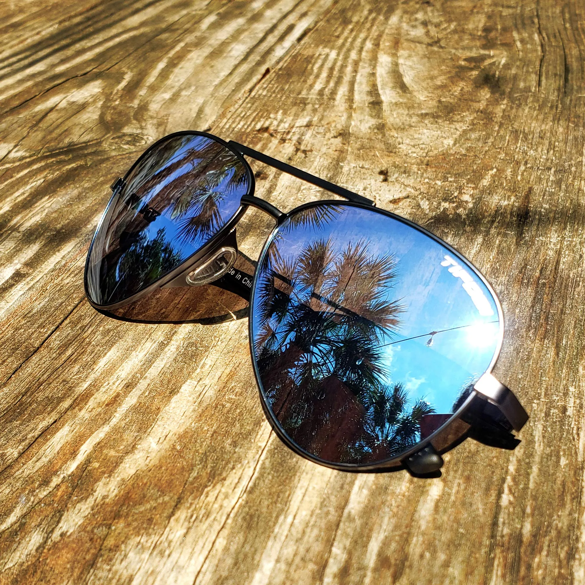 Tifosi Optics Shwae Aviator Sunglasses (Graphite, Smoke Bright Blue)