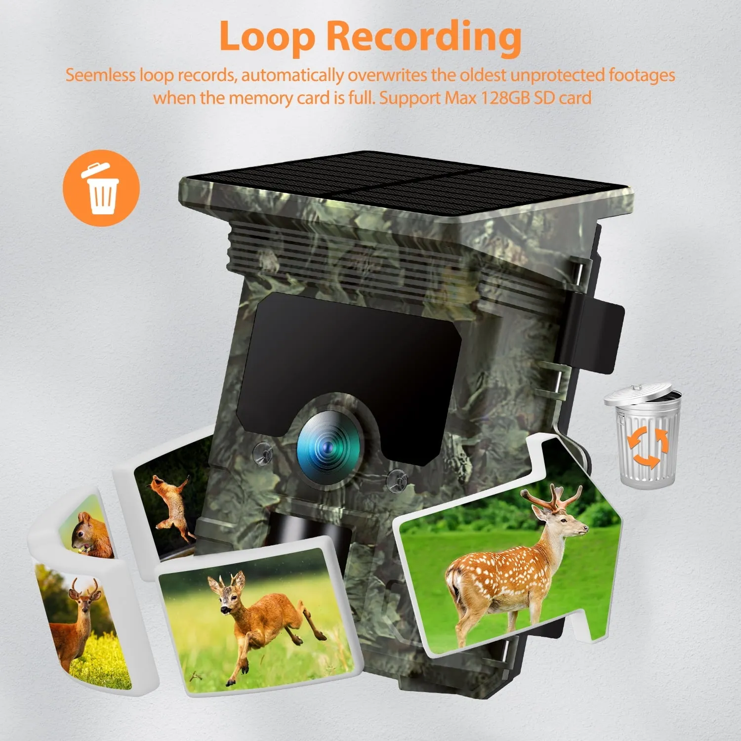 TOGUARD Solar WiFi Trail Camera Native 4K 30fps Bluetooth 46MP Game Camera with Infrared Night Vision 120°Wide Angel Motion Activated Waterproof IP66 Deer Hunting Trail Cam for Wildlife Monitoring