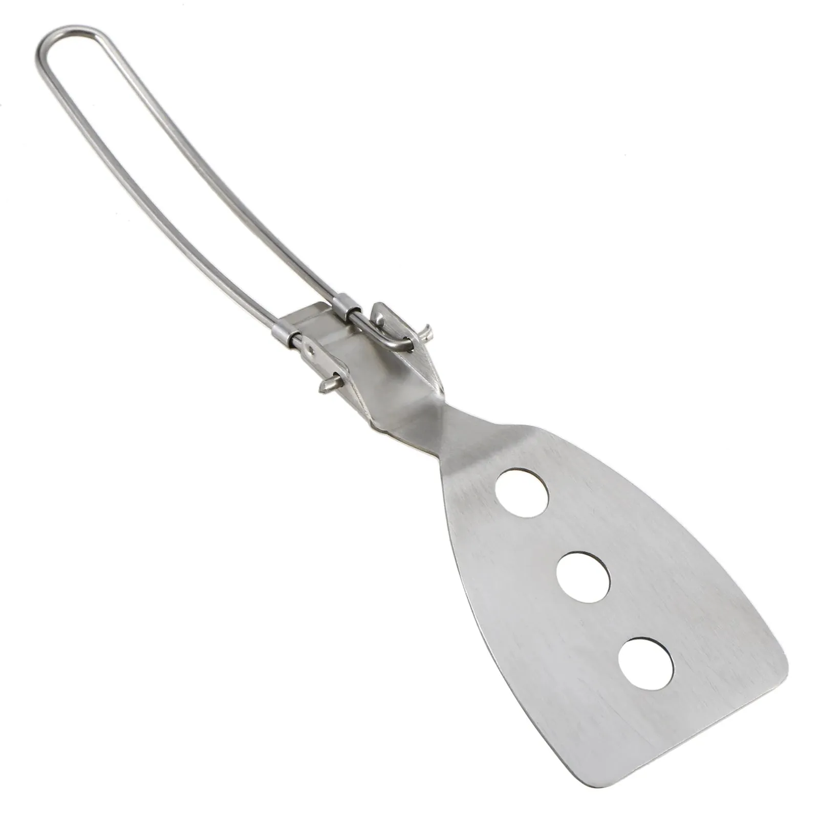 TOMSHOO Stainless Steel Folding Spatula - Portable Cooking Utensil for Camping - 8.3"