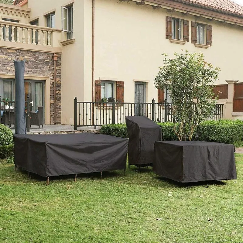 Waterproof Outdoor Furniture Cover For Garden Table And Chairs - 126X126X74Cm Oxford Cloth Dustproof Uv-Proof