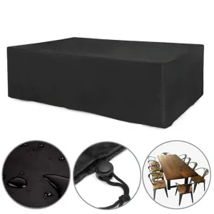 Waterproof Outdoor Furniture Cover - Protects Table And Chairs From Dust And Uv Rays - 90X90X40Cm - Black