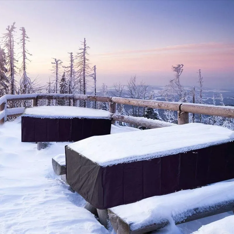 Waterproof Outdoor Furniture Cover - Protects Table And Chairs From Dust And Uv Rays - 90X90X40Cm - Black