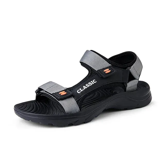 WellenWandler Herren Sommer Retro Bequeme Casual Sandalen für Strandurlaube