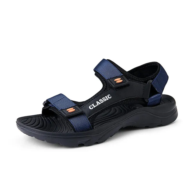 WellenWandler Herren Sommer Retro Bequeme Casual Sandalen für Strandurlaube