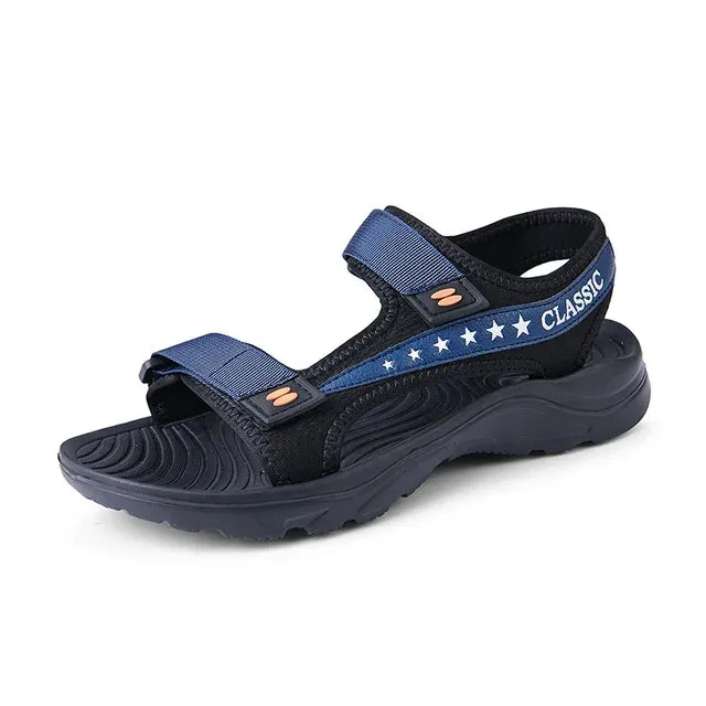 WellenWandler Herren Sommer Retro Bequeme Casual Sandalen für Strandurlaube