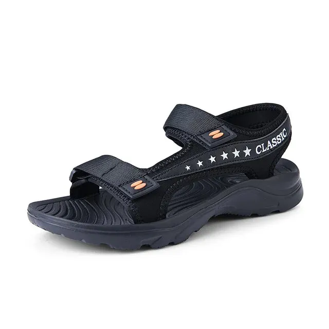 WellenWandler Herren Sommer Retro Bequeme Casual Sandalen für Strandurlaube