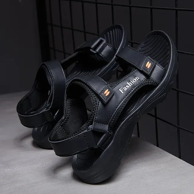 WellenWandler Herren Sommer Retro Bequeme Casual Sandalen für Strandurlaube